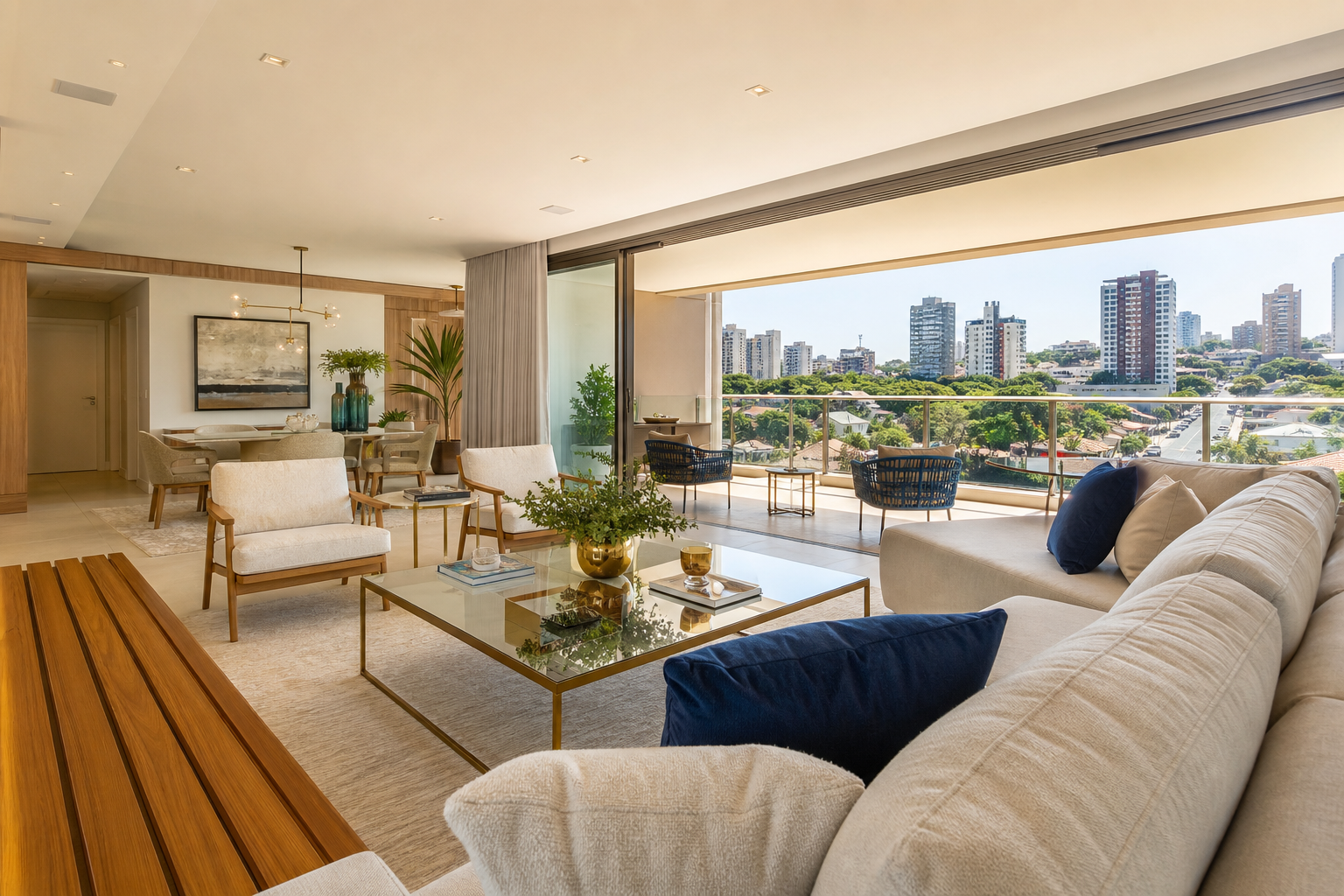 Apartamento moderno com varanda no Cambuí